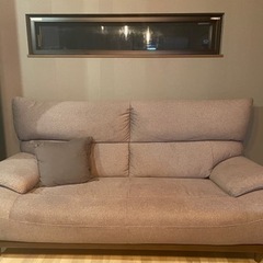 3人掛けソファー　グレーの画像