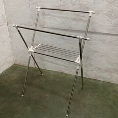 【ジモティ限定特価】 ランドリーパイプ 物干しスタンド 角ハンガー 洗濯 N0428Gの画像