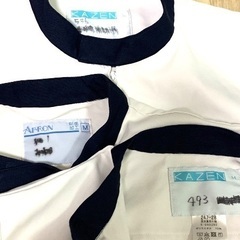 used 美品　医療用ユニフォーム　スクラブ　M L セット　トップス　KAZEN プロ　KAZEN(カゼン) メディカルウェア　着心地　医療・介護　白衣　ナース　整体　マッサージ　チュニック　看護　コスチューム　コスプレ　ハロウィン　パーティの画像