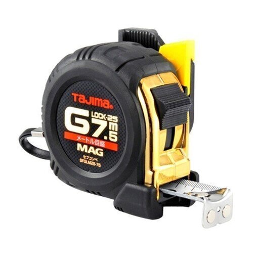 タジマ セフコンベ Gロックマグ爪25 7.5m 25mm幅 メートル目盛 SFGLM25-75BL 【工具専門店 テイクハンズ金沢野々市店】