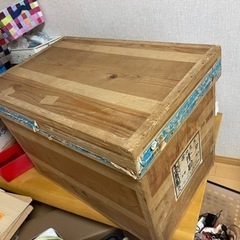 和モダン　和服　茶箱　大きな木箱
