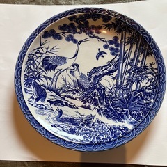 大皿　鶴　亀　2枚　未使用　美品