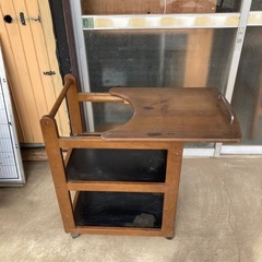 引取限定　無料　古いキッチンワゴン木製の画像