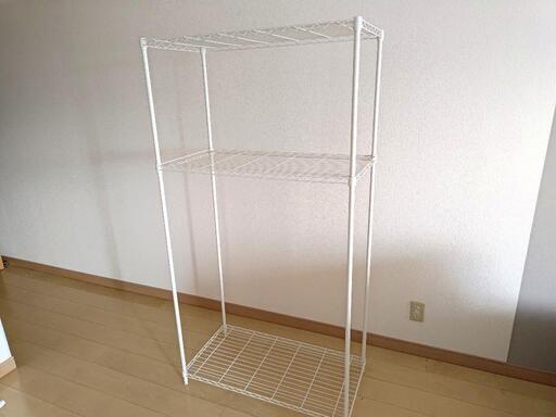 スチールラック 3段 90x45x170cm 白 【11月10日まで】