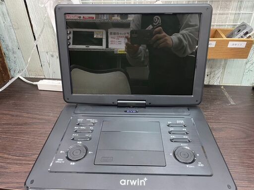 16.5型ポータブルDVDプレイヤーariwn+APD-162FN2020年製No.4020