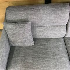 二人掛けソファー グレー ロータイプ 【ジャングルジャングル深井店】の画像