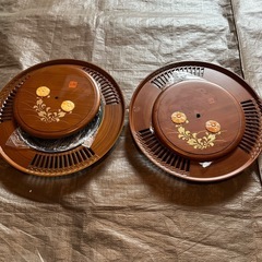 高級漆器　菓子皿　和　菊柄　未使用　美品の画像