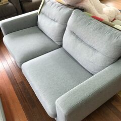 二人掛けソファー グレー 【ジャングルジャングル深井店】