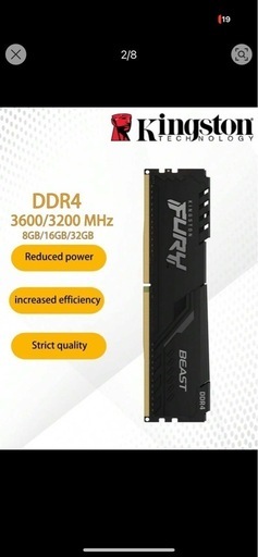Ram KINGSTON ĐR4 32GB, 3600MHZ