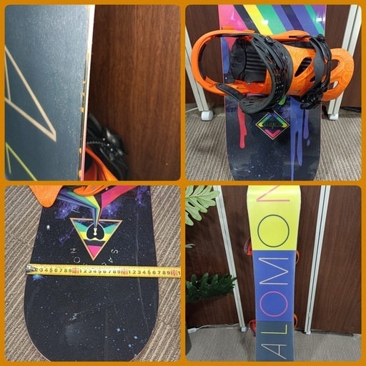 ★［八4919］スノーボード　SALOMON   ビィンディング　FLUX   セット　ボードの長さ135㎝