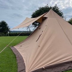 取引済_TOMOUNTワンポールTCテント(インナー付き)+TCウィングタープセット