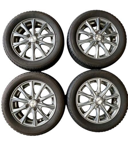 【終了】 ?軽自動車用　14インチアルミホイール WEDS ウェッズ LUTZ 10スポーク 4本セット 4.5J-14 PCD100