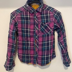 リバーシブル　チェック　シャツ　140の画像