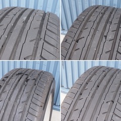 2024年製タイヤ・走行約500km ★デリカD5純正アルミホイール＋深溝タイヤ★225/55R18ヨコハマ・ブルーアース ES32 ★デリカD:5の画像
