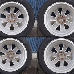 2024年製タイヤ・走行約500km ★デリカD5純正アルミホイール＋深溝タイヤ★225/55R18ヨコハマ・ブルーアース ES32 ★デリカD:5の画像