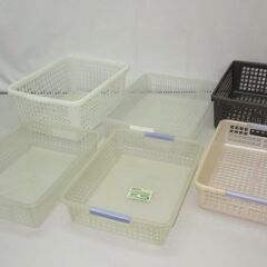 stp-2907　A4　バスケット　24点　収納ケース　まとめ　いろいろ　長方形　ロング　収納ケース　収納バスケット　収納ボックス　小物入れ　バスケット　ボックス　ケース　かご　大量　書類整理　書類の画像