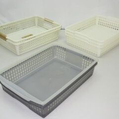 stp-2907　A4　バスケット　24点　収納ケース　まとめ　いろいろ　長方形　ロング　収納ケース　収納バスケット　収納ボックス　小物入れ　バスケット　ボックス　ケース　かご　大量　書類整理　書類の画像