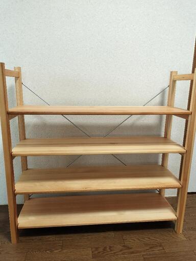 無印良品　パイン材ユニットシェルフ幅８６cm奥行26cm