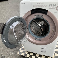 【RKGSE-221】特価！SHARP/ドラム式洗濯乾燥機/ES-S7G-NL/中古品/2022年製/当社より近隣地域無料配達の画像