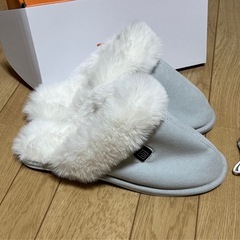 スリッパ　電気スリッパ　コードレス  Lサイズ グレー色 あたたかいスリッパ 値下げの画像