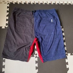 古着／メンズ　バイカラー短パン　Lサイズの画像