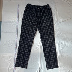 #a.v.v HOMME 黒白チェック スラックス M