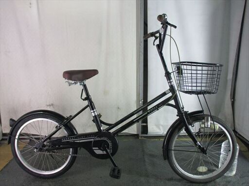 Ｄ854　★　11800円★　ミニベロ中古自転車 【20インチ 黒　かご付き】