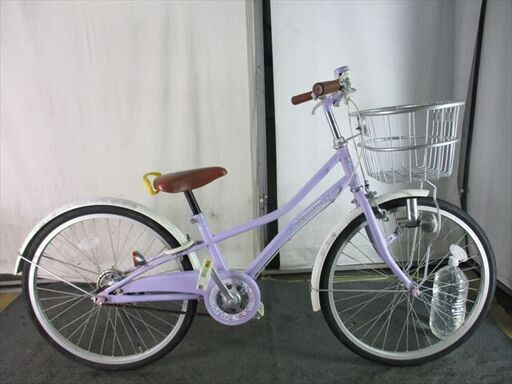 Ｄ859　★12000円★整備済み 中古子供自転車 【22インチ パープル】