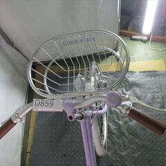 Ｄ859　★12000円★整備済み 中古子供自転車 【22インチ パープル】 の画像