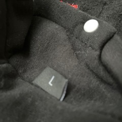 ペット服　古着　つなぎ　ブラック　Lの画像