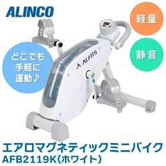 【美品】エアロマグネティックミニバイク AFB2119W [ホワイト]