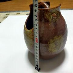 丸型花瓶　持ち手　陶器　金額相談可能の画像