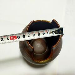 丸型花瓶　持ち手　陶器　金額相談可能の画像