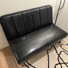 unico】 WYTHE(ワイス) ベンチ バックレスト ブラック 2人掛け