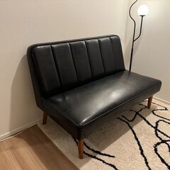 unico】 WYTHE(ワイス) ベンチ バックレスト ブラック 2人掛け