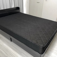 【急募！】11/3 15:00〜17:00 受け取りに来れる方限定　ダブルベット マットレス付き　エミー 収納ベッド 引き出し付 ポケットコイル の画像