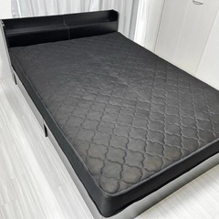 【急募！】11/3 15:00〜17:00 受け取りに来れる方限定　ダブルベット マットレス付き　エミー 収納ベッド 引き出し付 ポケットコイル の画像