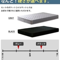 【急募！】11/3 15:00〜17:00 受け取りに来れる方限定　ダブルベット マットレス付き　エミー 収納ベッド 引き出し付 ポケットコイル の画像