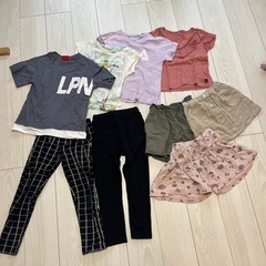 120cm 女の子 半袖・半ズボン・長ズボン詰合せ