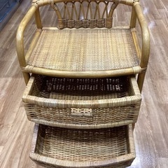 ラタンチェスト【町田市再生家具】241995の画像