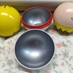 ☆スヌーピー缶　球缶　３個　中古品　の画像