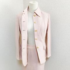 ポールスチュアート スーツスカートセットアップ シングル 比翼ボタン ピンク 4 M レディースの画像