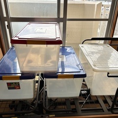 押入れ収納ケース4個セット（クリヤーケース）