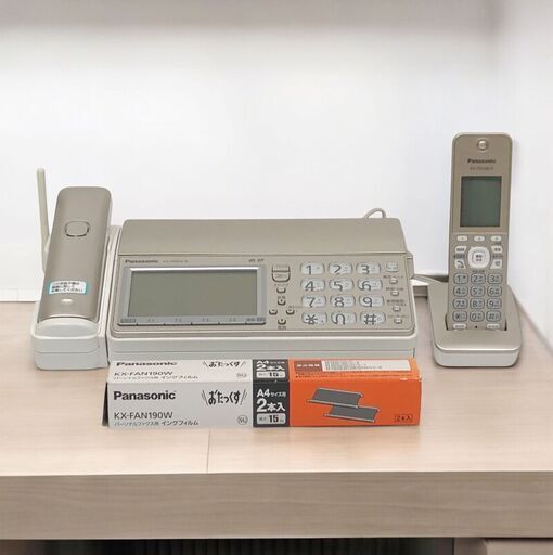 24Y741 ジ3 Panasonic パナソニック パーソナルファックス おたっくす KX-PD604DL 子機1台付 インクフィルム2本付 中古品