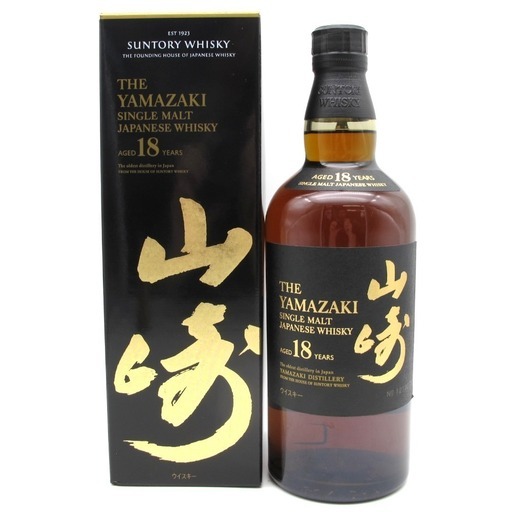 ウイスキー 山崎18年 箱付き ホログラム付き シングルモルト ジャパニーズウイスキー 700ml 43% 未開栓 店頭引取りのみ 福井やしろ店 【セレブール福井やしろ店】