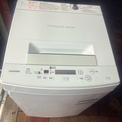toshiba 洗濯機　4.5kg 保証付き