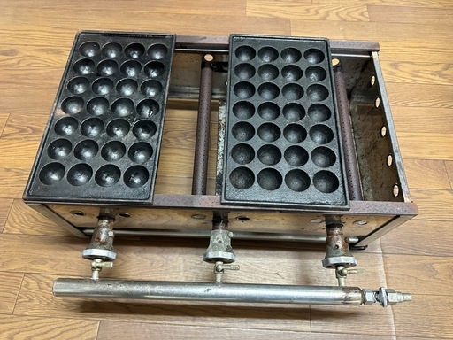 中古　業務用　鉄板焼き/たこ焼き台　傷汚有　LPガス　愛知県豊田市引取可能