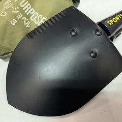 MULTI-PURPOSE ミリタリーショベル No.3 ケース付 スポーツショベル 折りたたみスコップ ツルハシ 中古品 ③の画像