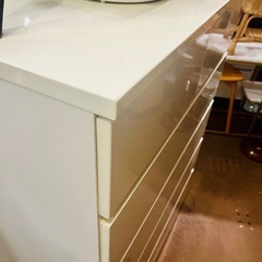 【武蔵小山店】  ニトリ　NITORI   ELEA 2 80HC ホワイト　ハイチェスト　チェスト　衣類収納　整理　タンス　箪笥　マルミツ　🚚運搬無料エリア有 / 品川区リサイクルショップ　🪜Lumberroom (ランバールーム) / 武蔵小山パルム 戸越銀座 隣接🪜　の画像