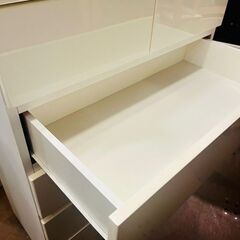 《売約済》【武蔵小山店】  ニトリ　NITORI   ELEA 2 80HC ホワイト　ハイチェスト　チェスト　衣類収納　整理　タンス　箪笥　マルミツ　🚚運搬無料エリア有 / 品川区リサイクルショップ　🪜Lumberroom (ランバールーム) / 武蔵小山パルム 戸越銀座 隣接🪜　の画像